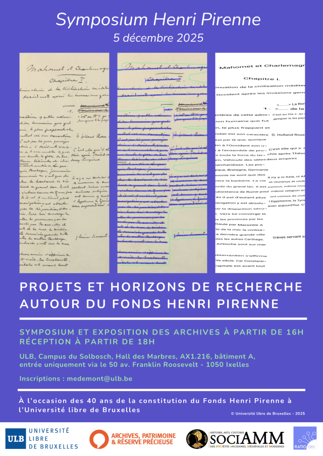 MSH RATIO AFFICHE Symposium Pirenne Affiche