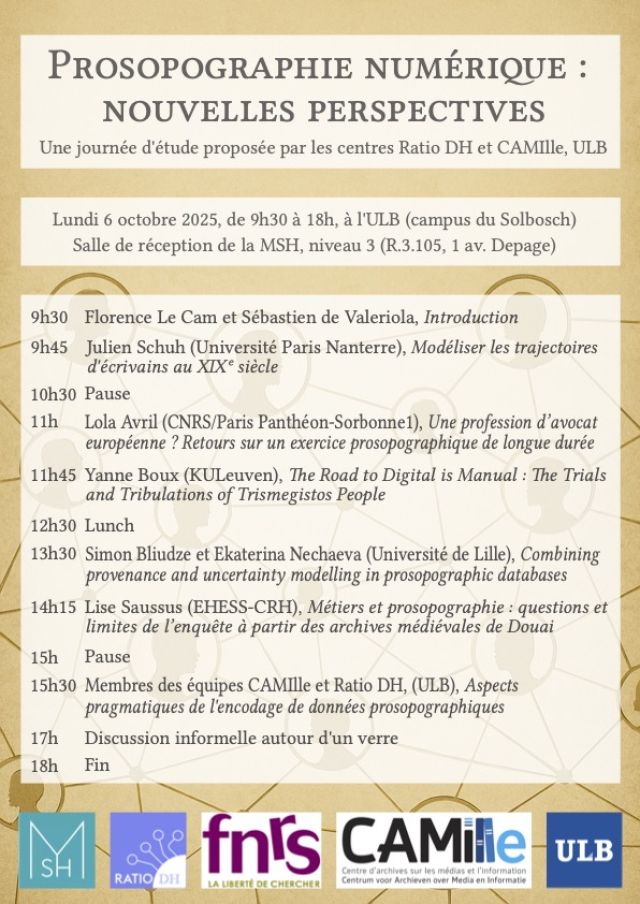 MSH RATIO DH Prosopographie numerique, nouvelles approches